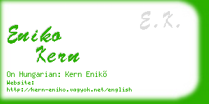 eniko kern business card