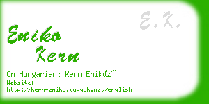 eniko kern business card
